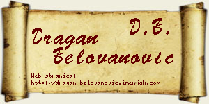 Dragan Belovanović vizit kartica